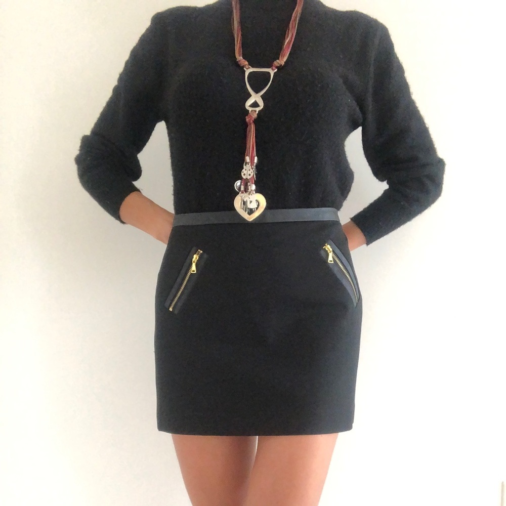 Black mini skirt